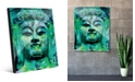 Creative Gallery Teal Green Stained Buddha Abstract Acrylic Wall Art Print Collection